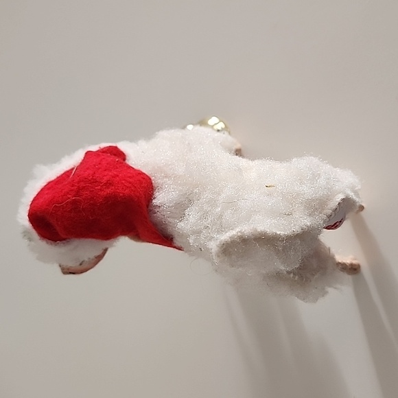 Annalee Lamb 5” Christmas Figurine – 1992 White Sheep with Santa Hat & Bell - Picture 5 of 8